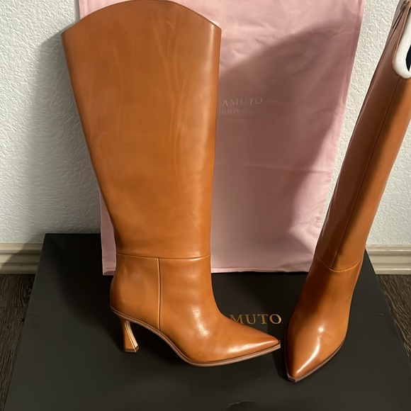 Vince camuto boots golden walnut size 7 wide - Picture 3 of 4